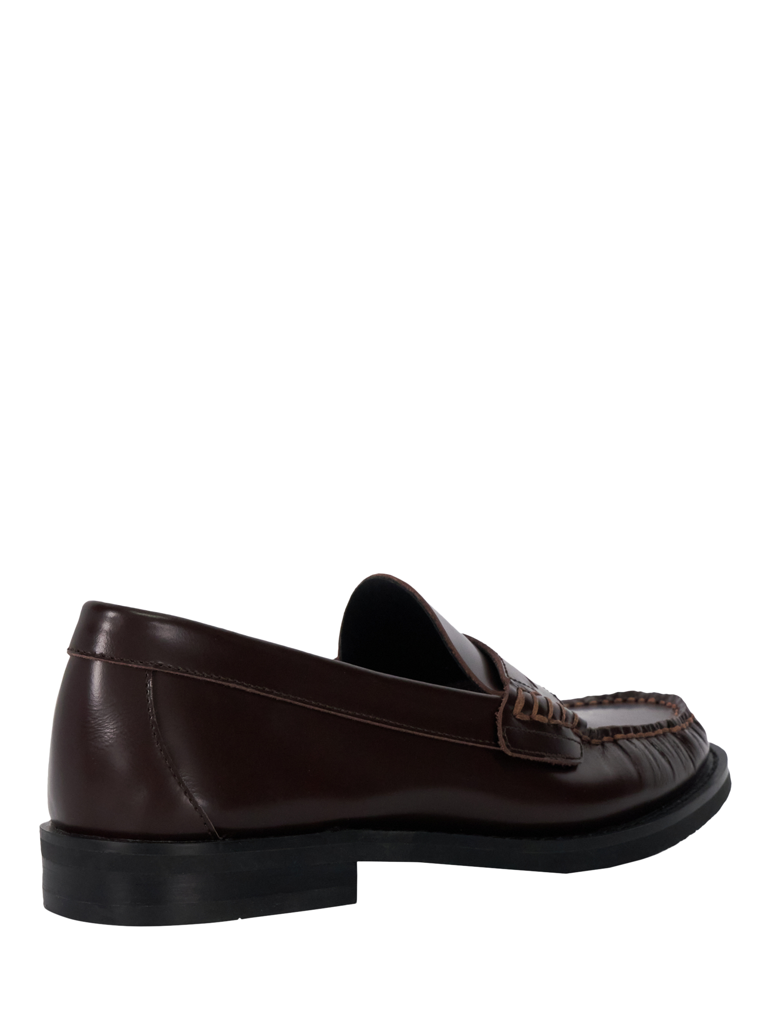Product image 5 of 6, which shows Dune London Ginnie Leather Slip On Loafers, Burgundy, 3