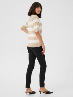 KAFFE Lizza Stripe Knit, Beige/White - view 2, Beige/White