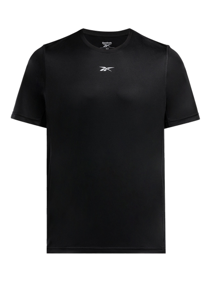 Reebok Men's Speedwick Short Sleeve Running T-Shirt, Black, Black