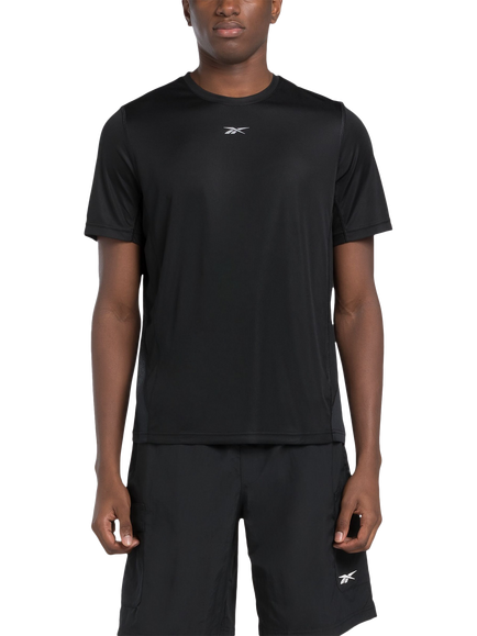 Reebok Men's Speedwick Short Sleeve Running T-Shirt, Black - view 2, Black