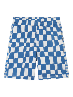 Stella McCartney Kids Kids' Cotton Logo Check Shorts, Blue/White, Blue/ White