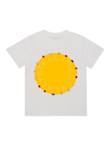 Stella McCartney Kids Kids' Cotton Logo Disc Embellished T-Shirt, White