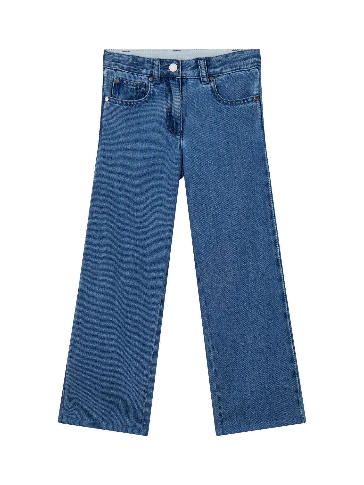 Product image 1 of 1, which shows Stella McCartney Kids Kids' Cotton Denim Trousers, Blue Denim, 2 years