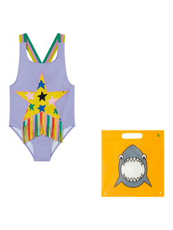 Stella McCartney Kids Kids' Star Fringe Swimsuit, Purple, Purple