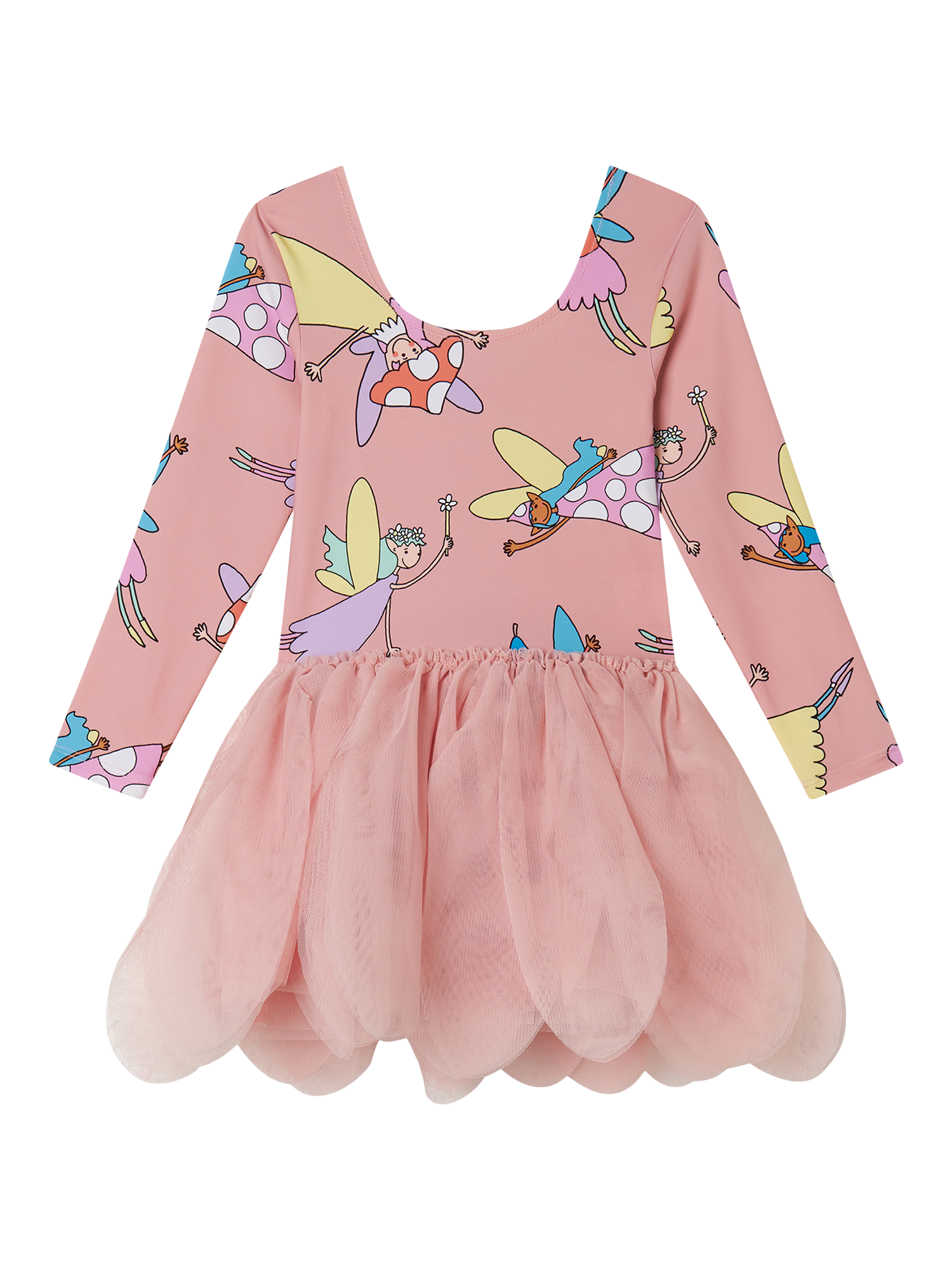 Product image 1 of 1, which shows Stella McCartney Kids Kids' Cotton Jersey Fairyland Tulle Dress, Pink, 10 years