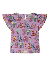 Stella McCartney Kids Kids' Cotton Fairy Logo Top, Purple