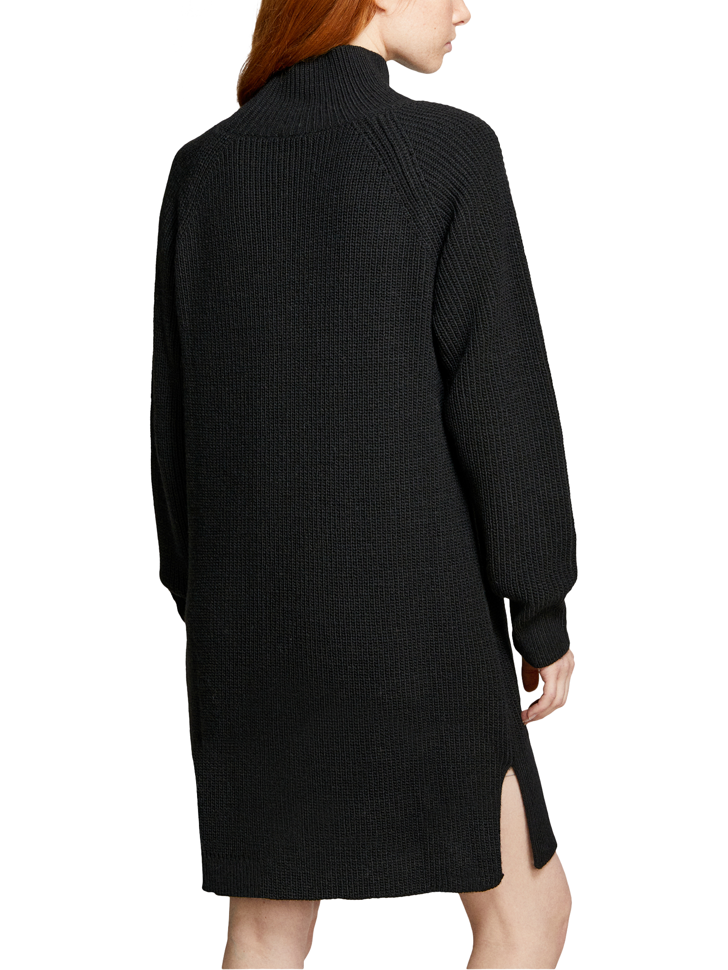 Product image 2 of 3, which shows SISLEY Contrast Stripe Jumper Dress, Black/White, XS