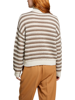 SISLEY Stripe Roll Neck Jumper, Multi - view 2, Multi
