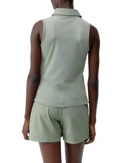 Born Living Yoga Sleeveless Polo Shirt, Green - view 2, Green