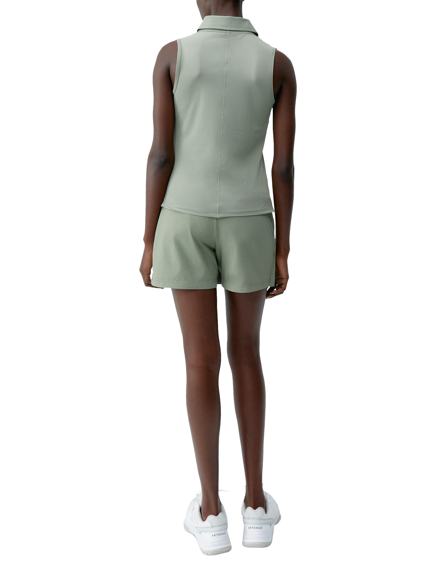 Product image 6 of 6, which shows Born Living Yoga Sports Skirt with Inner Shorts, Green, XS