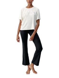 Born Living Yoga Loose Fit Short Sleeve T-Shirt, White Chalk, White Chalk