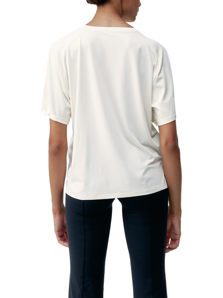 Born Living Yoga Loose Fit Short Sleeve T-Shirt, White Chalk - view 2, White Chalk