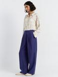 Chinti & Parker Pleat Front Trousers, Admiral Blue