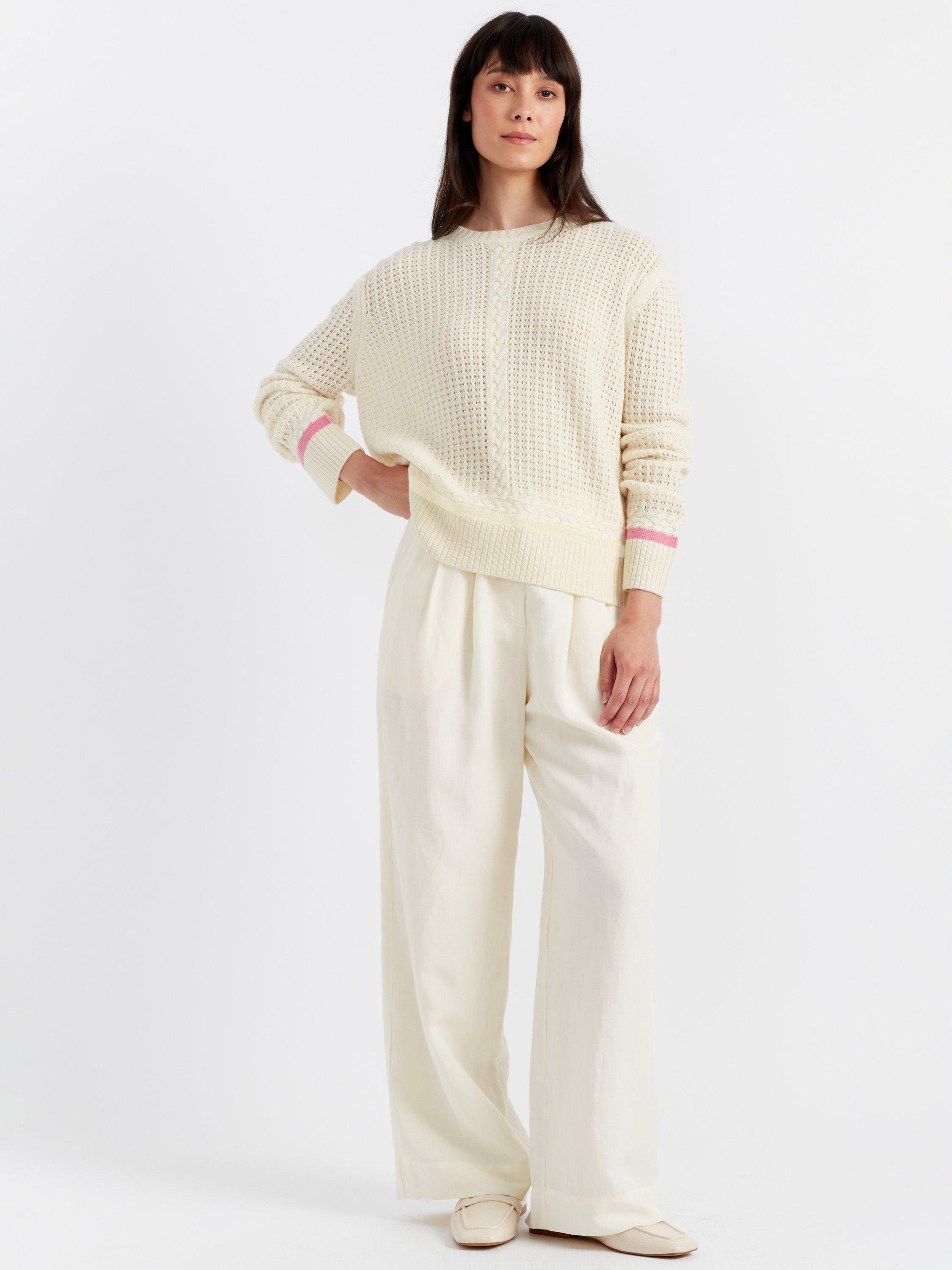Chinti & Parker Penzance Wool Rich Jumper, Cream/Multi