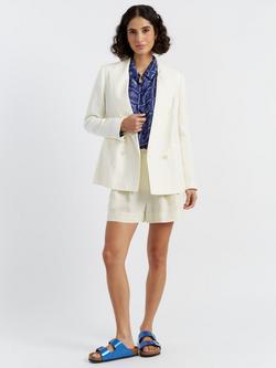 Chinti & Parker Double Breasted Trim Pocket Blazer, Cream