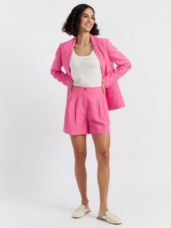 Chinti & Parker Pleat Wide Shorts, Camellia Rose