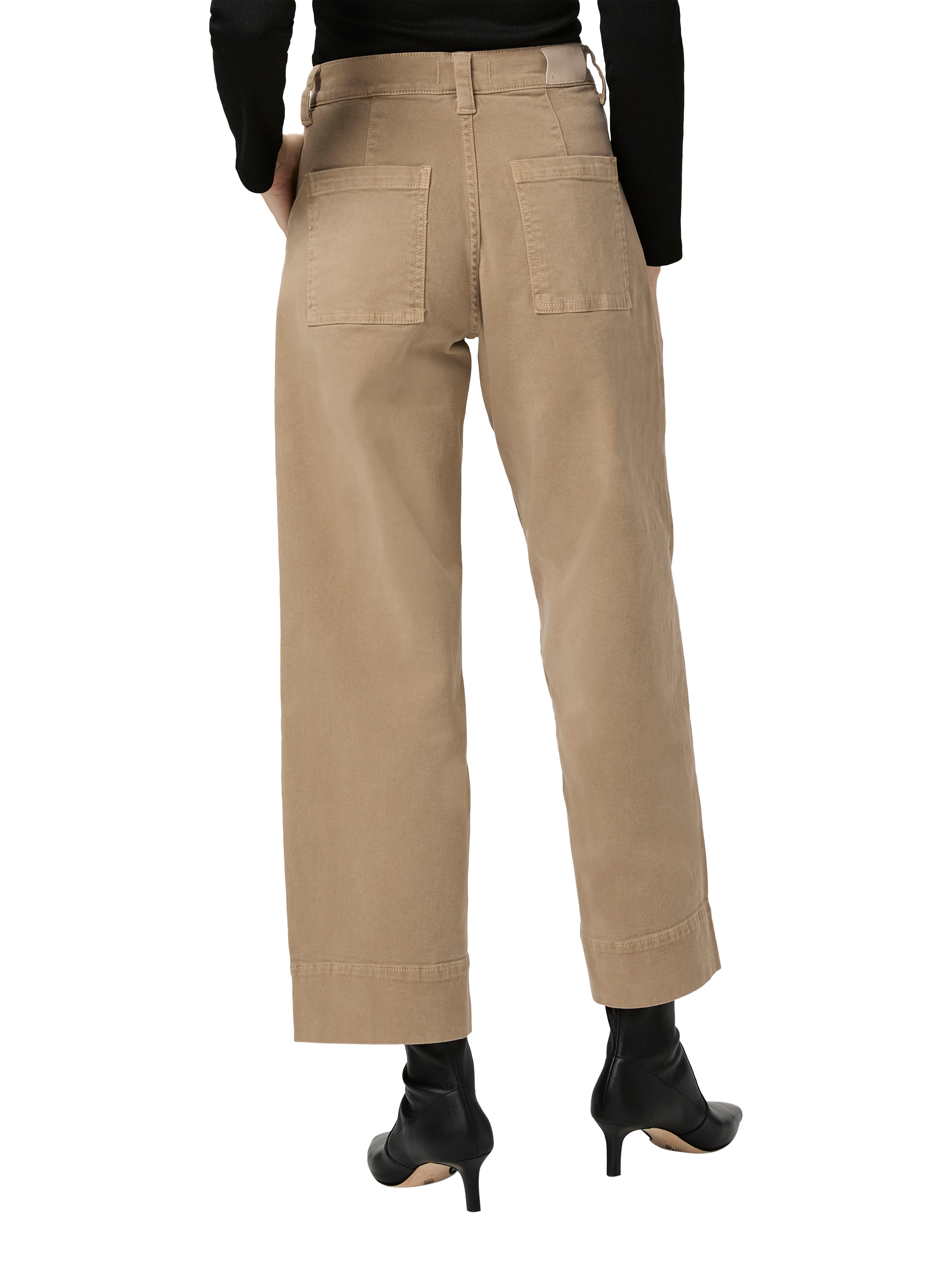 Product image 4 of 4, which shows PAIGE Cameron Utility Ankle Grazer Jeans, Tan, 31