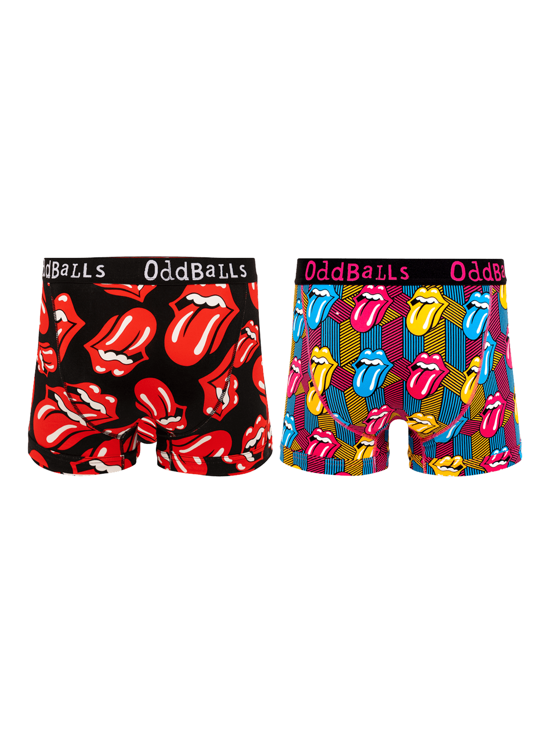Product image 2 of 6, which shows OddBalls Rolling Stones Boxer Shorts, Pack of 2, Multi, XXS