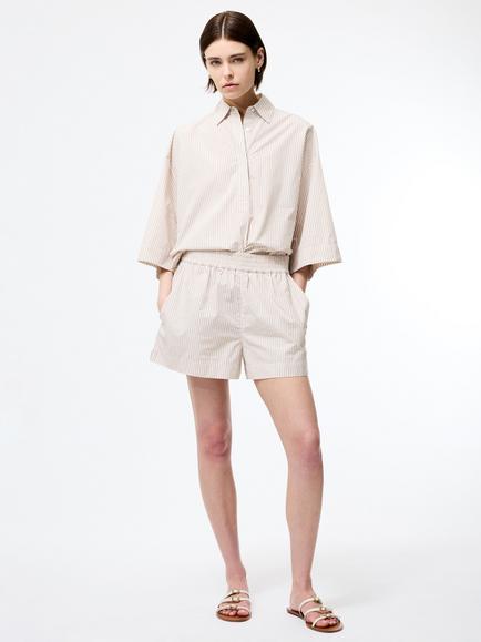 French Connection Rhodes Pure Cotton Shorts - view 2, Incense/Porcelain