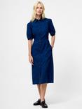 French Connection Chambray Denim Shirt Dress, Mid Wash