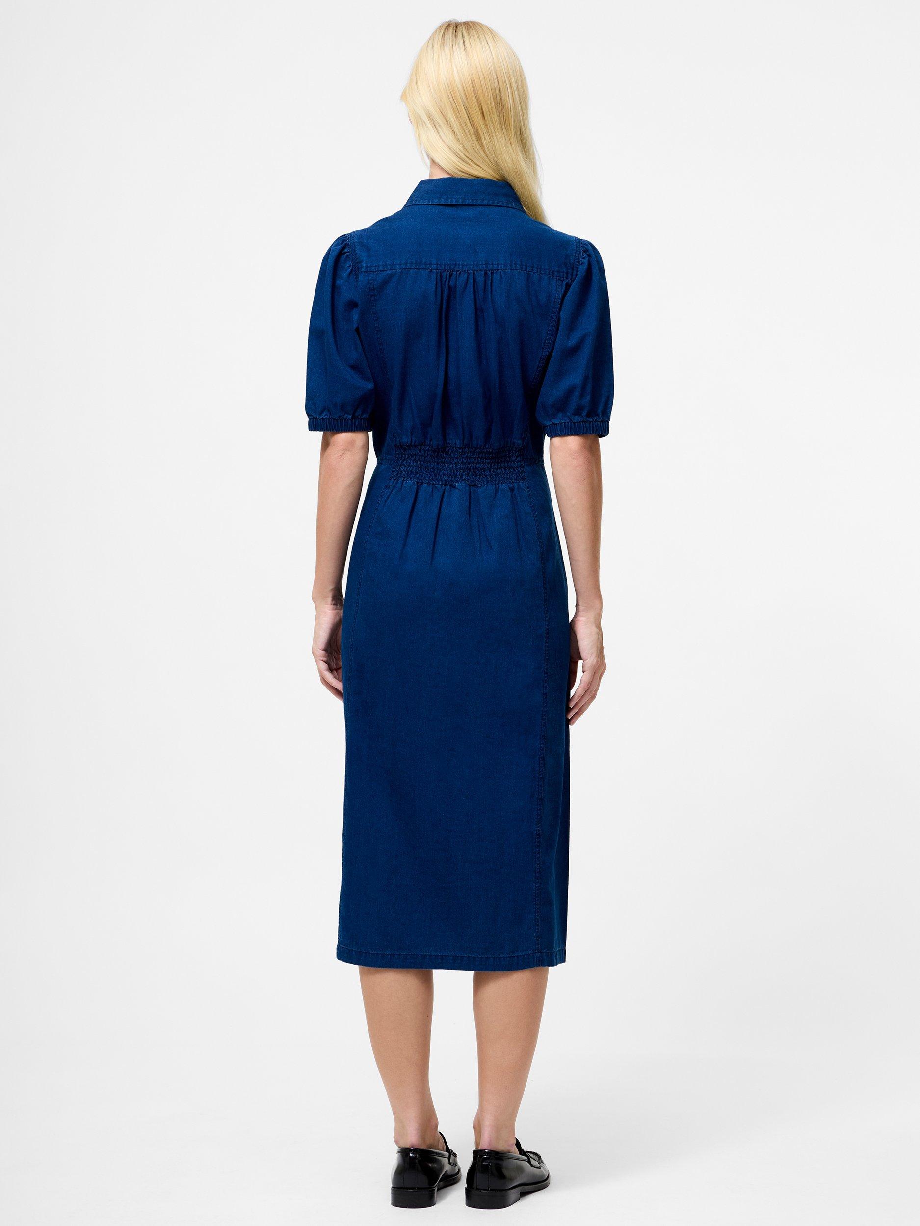 Product image 4 of 5, which shows French Connection Chambray Shirt Dress, Mid Wash, 6