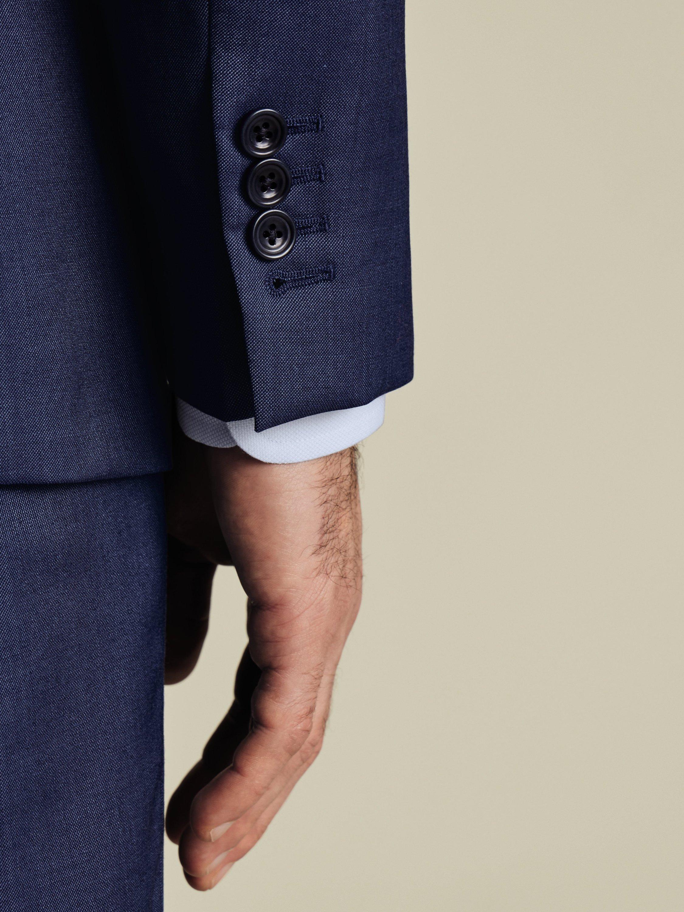 Product image 4 of 7, which shows Charles Tyrwhitt Slim Fit Wool Blazer, Royal Blue, 38R