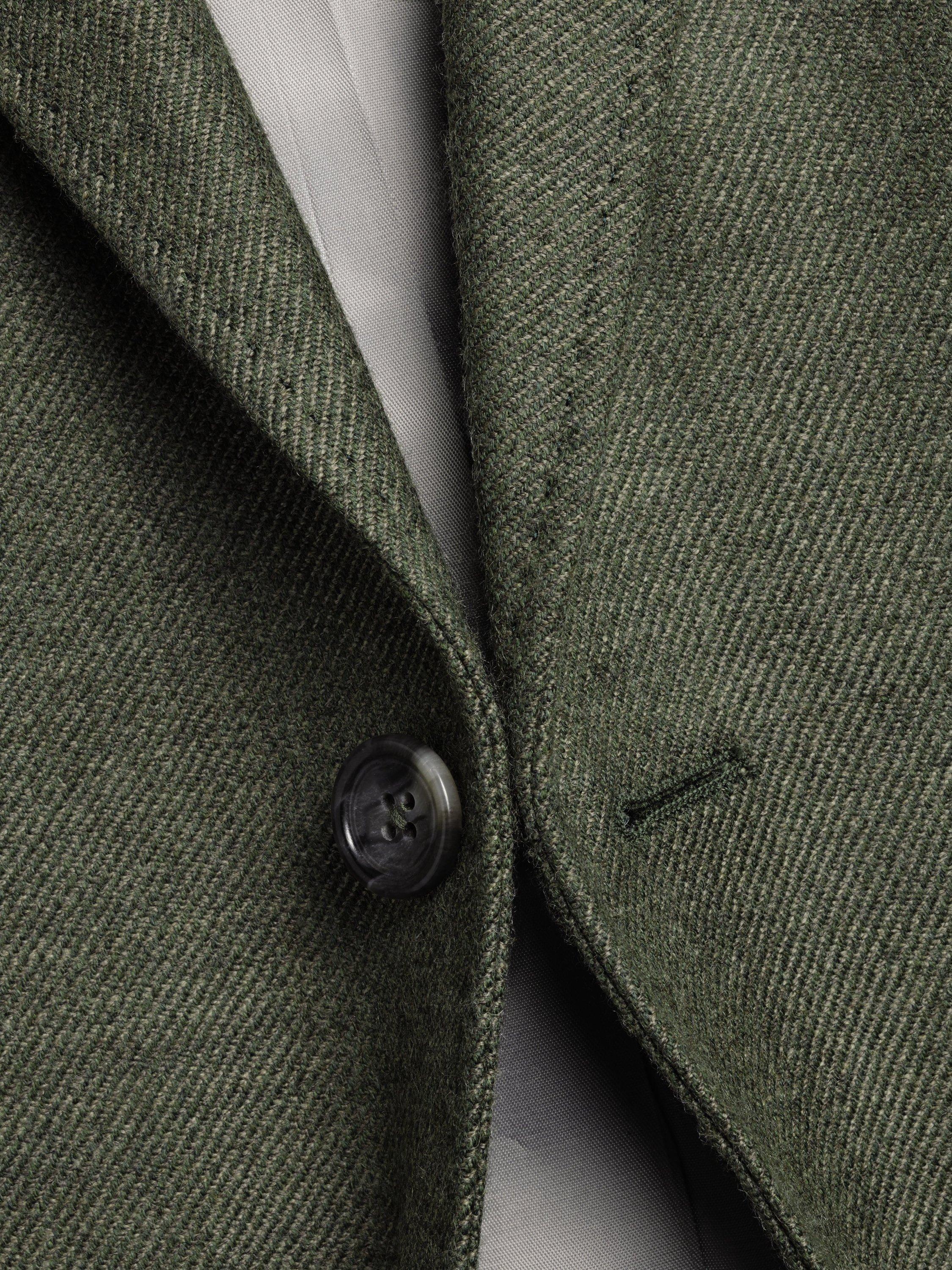 Product image 5 of 5, which shows Charles Tyrwhitt Slim Fit Twill Wool Blazer, Moss Green, 40S