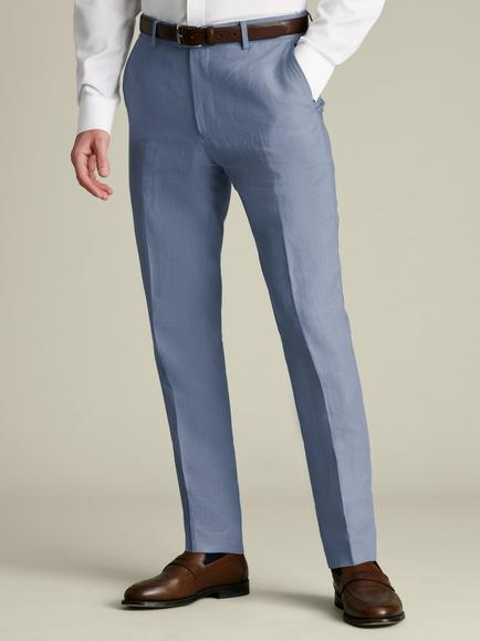 Charles Tyrwhitt Linen Suit Trousers, Airforce Blue, Airforce Blue