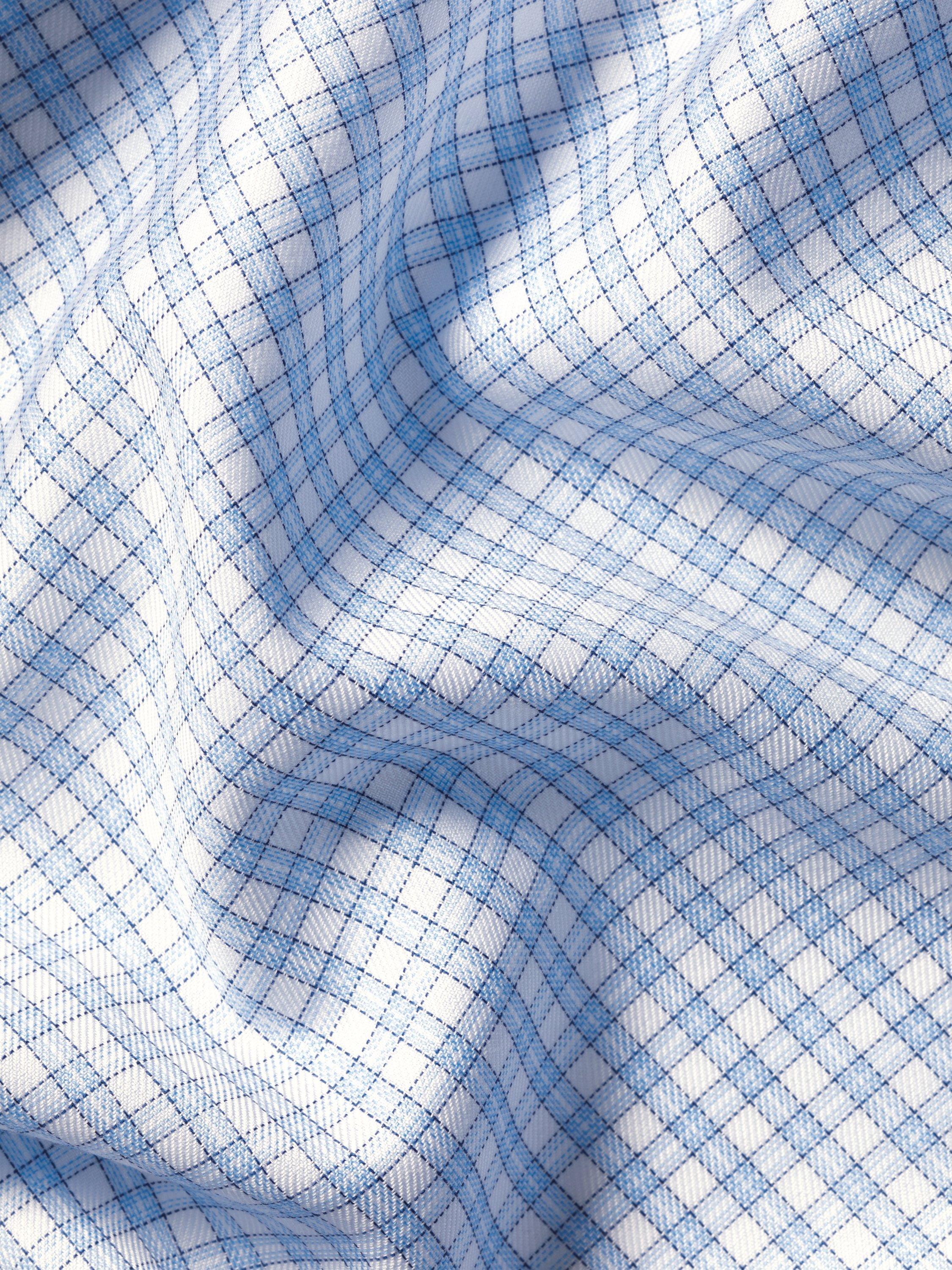 Product image 6 of 6, which shows Charles Tyrwhitt Non-Iron Cotton Twill Shirt, Cornflower Blue, 15.5/S