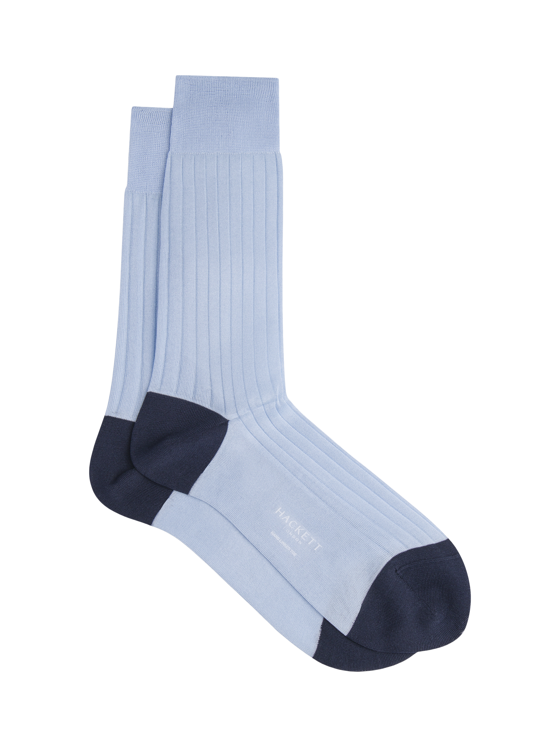 Hackett London Cotton Crew Socks, Light Blue