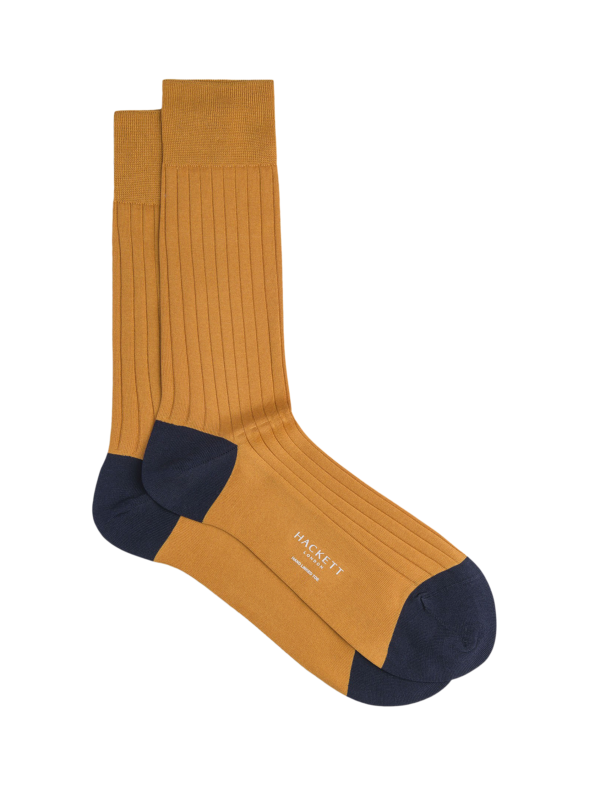 Hackett London Cotton Crew Socks, Mustard