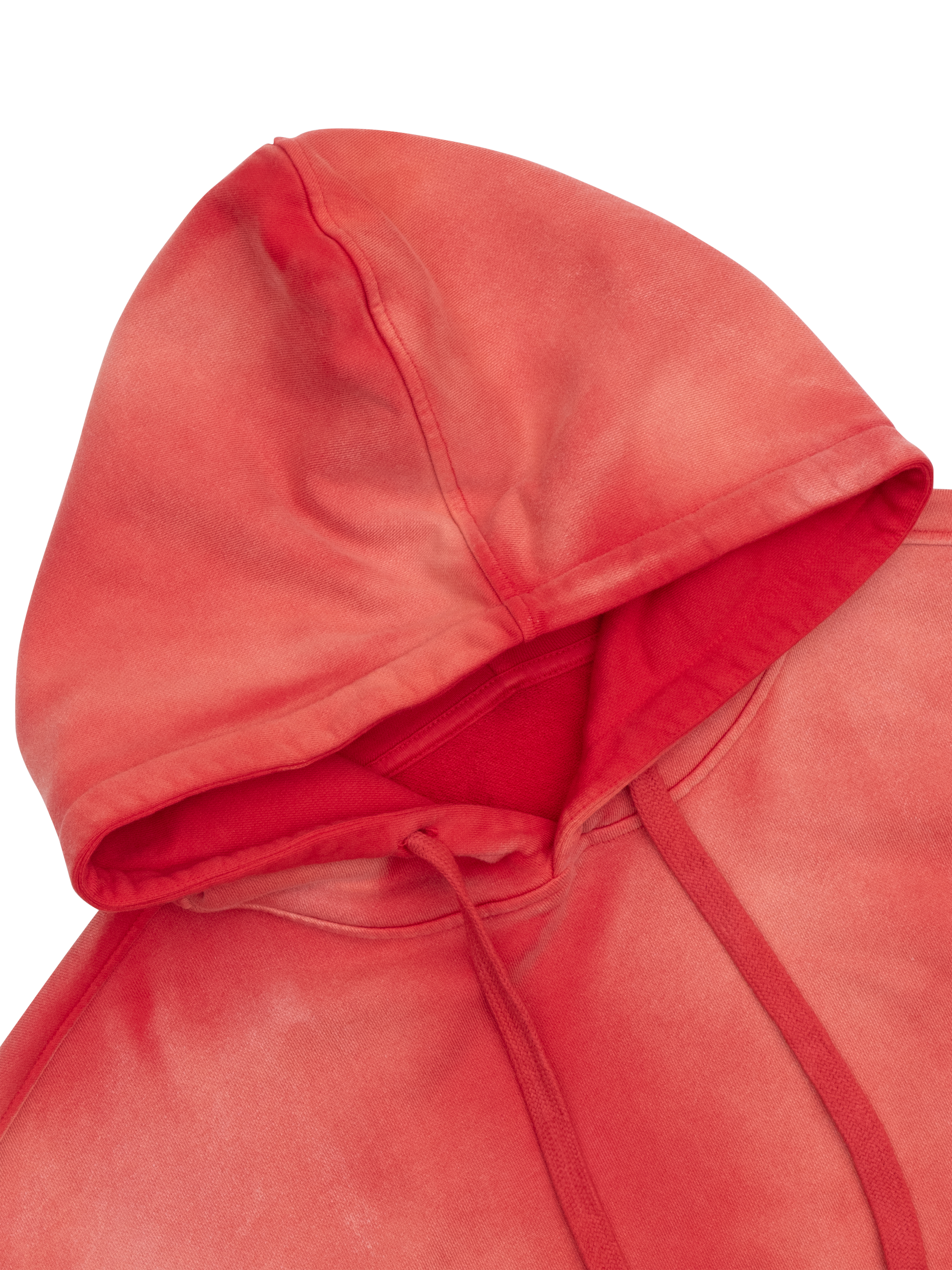 Product image 2 of 6, which shows Dubbleware Cotton Sun Faded Hoodie, Red, S