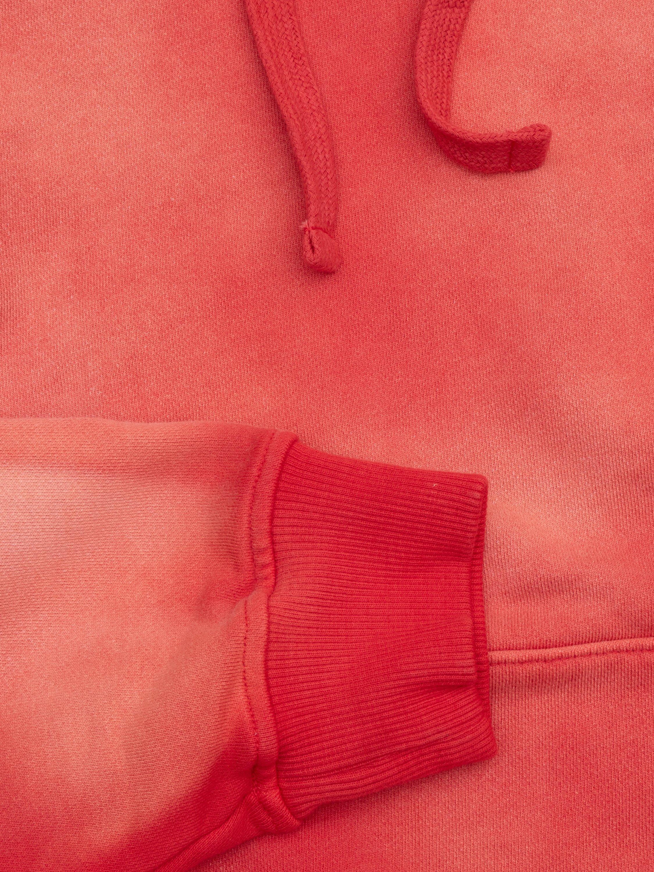Product image 3 of 6, which shows Dubbleware Cotton Sun Faded Hoodie, Red, S