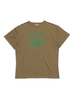 Dubbleware Cotton Regular Fit Short Sleeve Hoffman Graphic T-Shirt, Green, Green