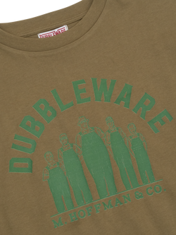 Dubbleware Cotton Regular Fit Short Sleeve Hoffman Graphic T-Shirt, Green - view 2, Green