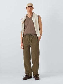 Dubbleware Hopkington Cotton Trousers, Military Green - view 2, Military Green