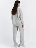Chinti & Parker Wool & Cashmere Wide Leg Trousers, Light Grey