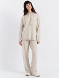 Chinti & Parker Wool & Cashmere Relaxed Hoodie, Light Oatmeal