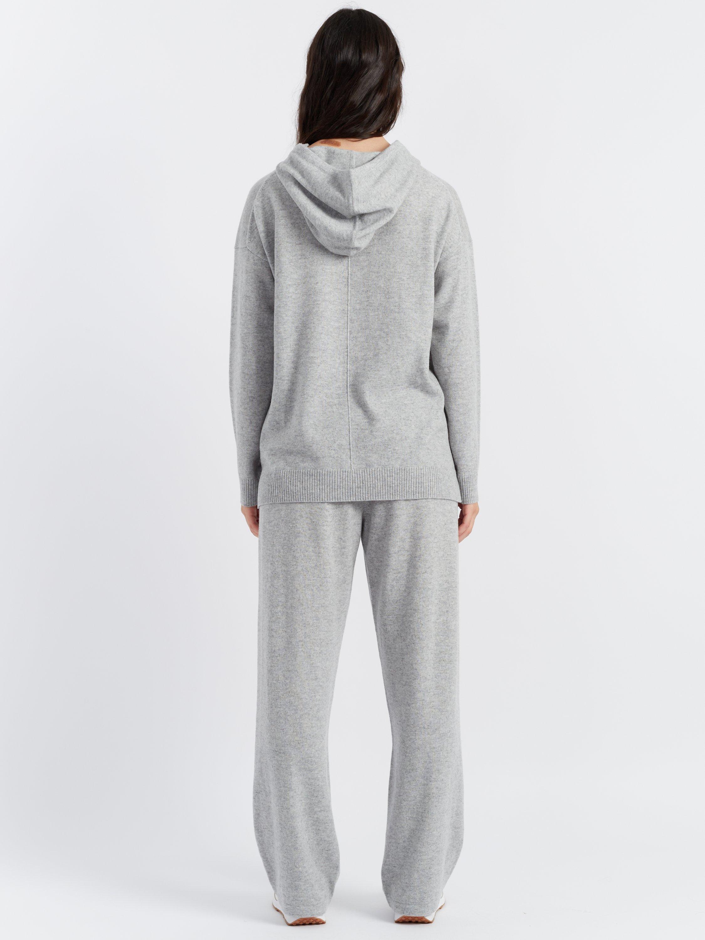Product image 2 of 3, which shows Chinti & Parker Wool & Cashmere Relaxed Hoodie, Light Grey, XS