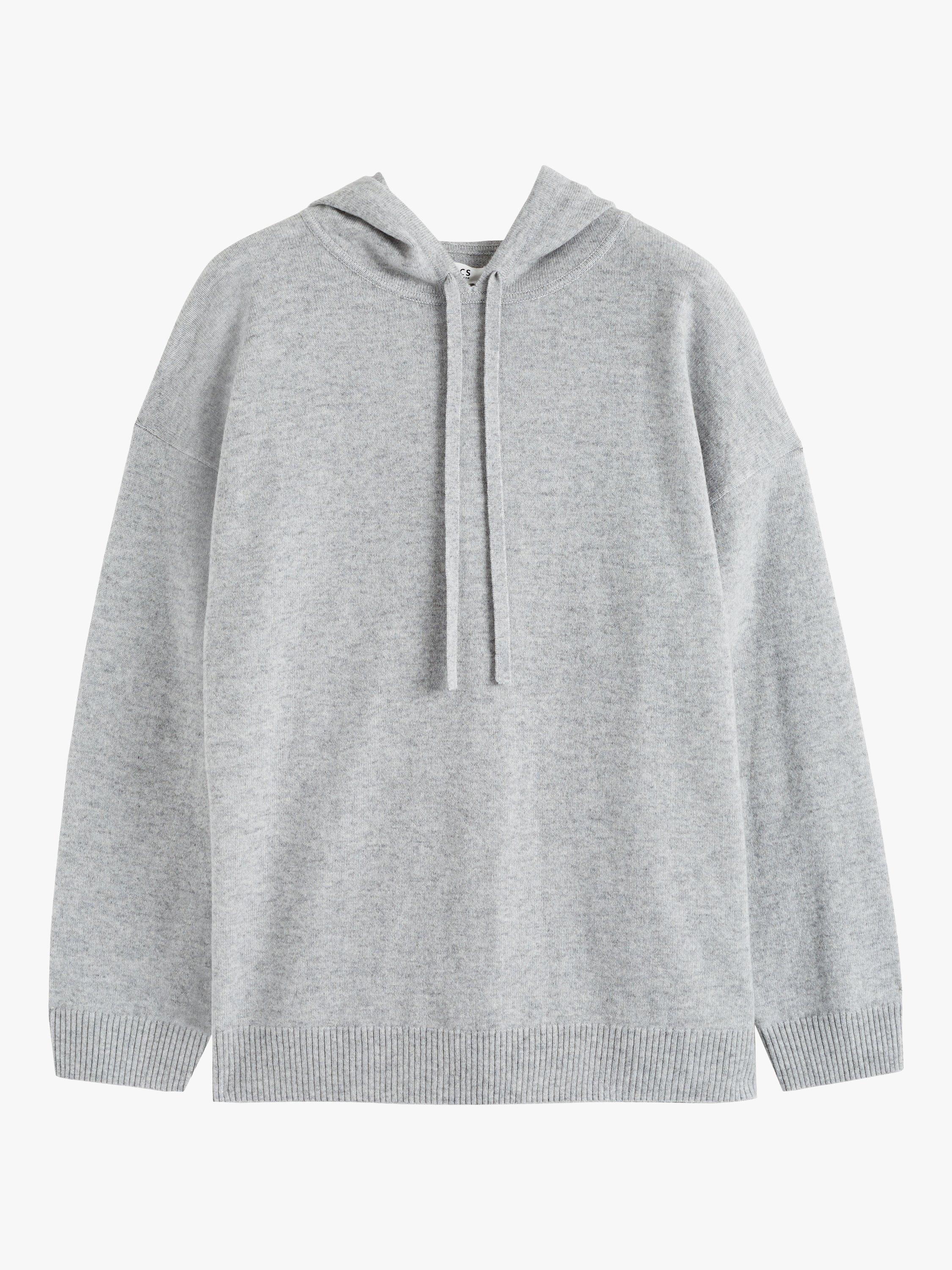 Product image 3 of 3, which shows Chinti & Parker Wool & Cashmere Relaxed Hoodie, Light Grey, XS