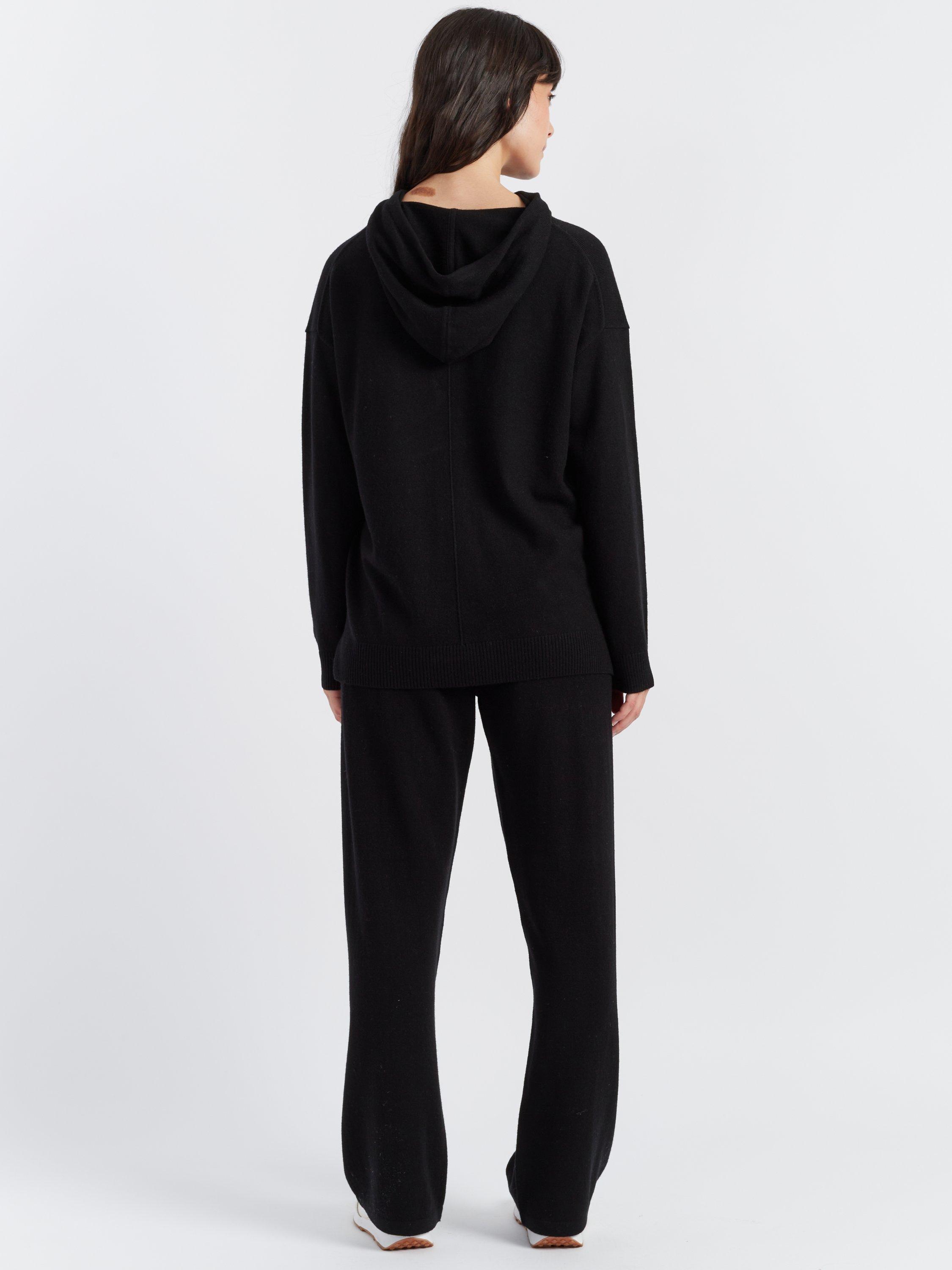Product image 2 of 3, which shows Chinti & Parker Wool & Cashmere Relaxed Hoodie, Black, XS
