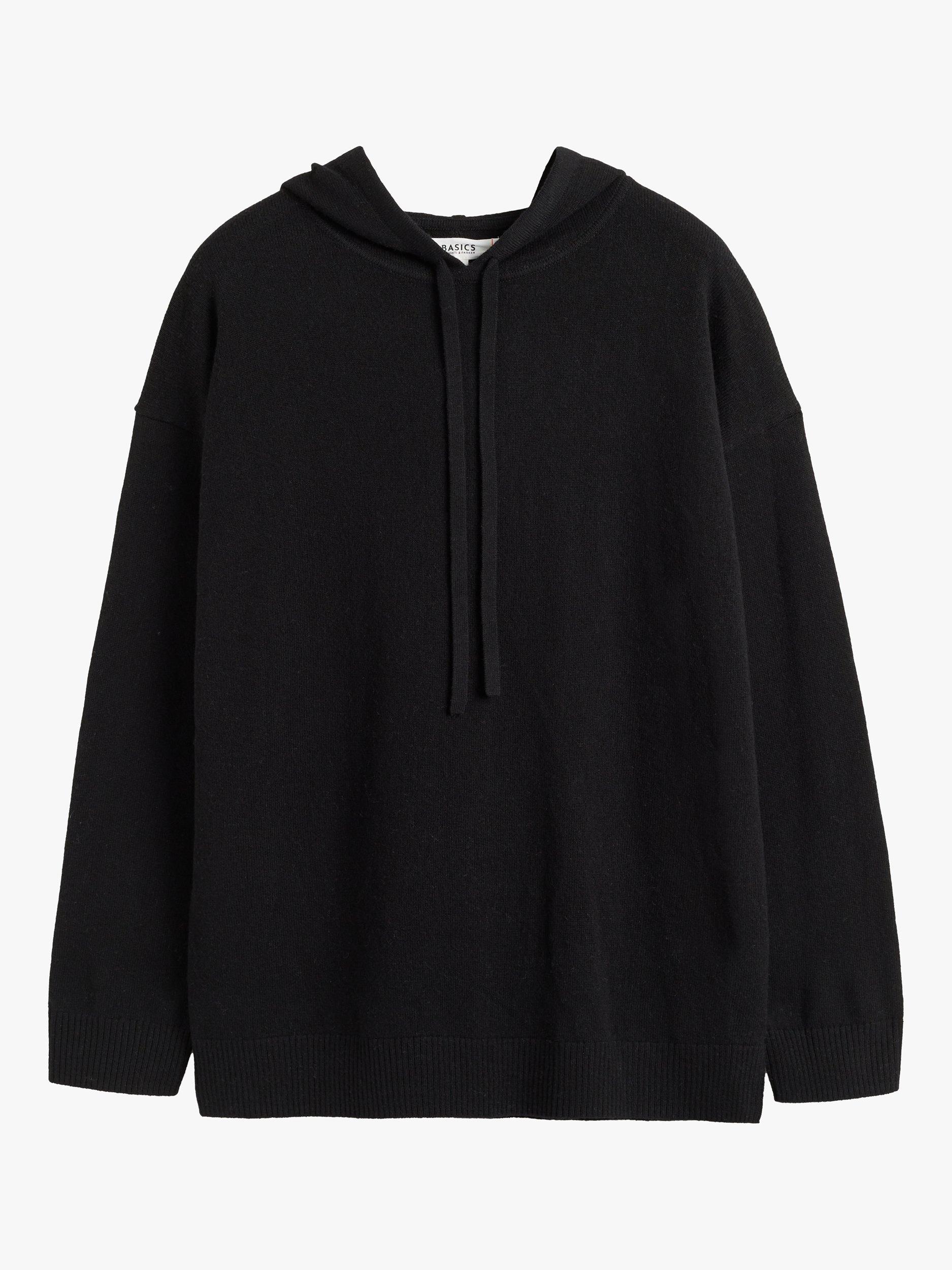 Product image 3 of 3, which shows Chinti & Parker Wool & Cashmere Relaxed Hoodie, Black, XS