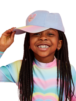 Angels by Accessorize Kids' Shake Glitter Cap, Pastel/Multi - view 2, Pastel/Multi