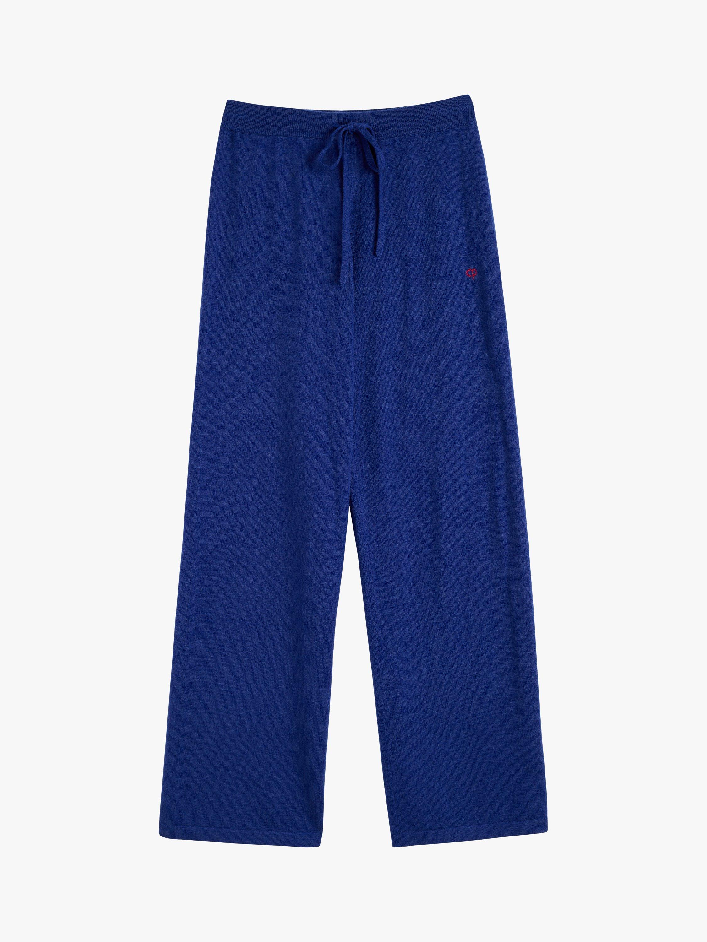 Product image 3 of 4, which shows Chinti & Parker Snoopy Nautical Wide Leg Joggers, Admiral Blue/Multi, XS