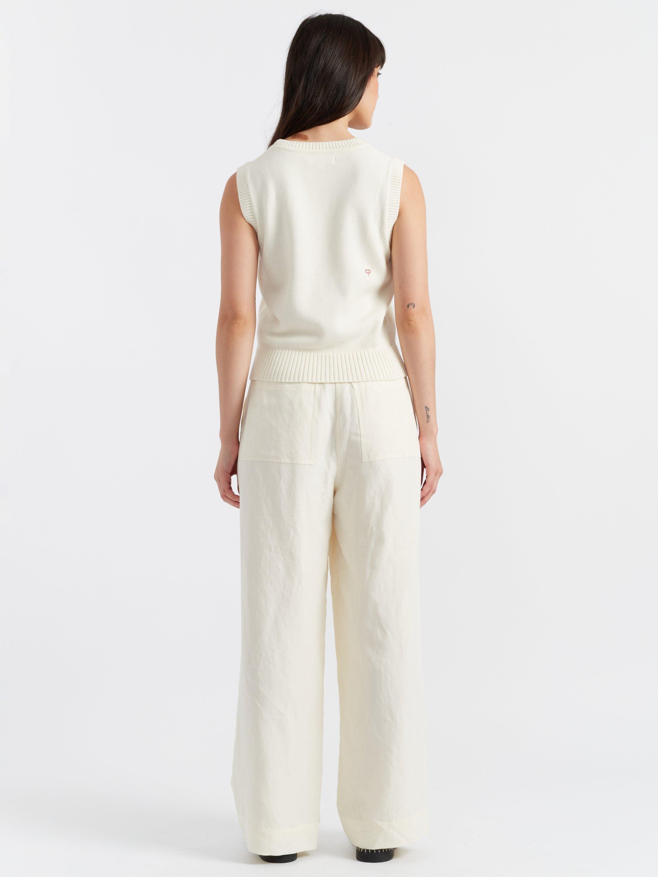Product image 2 of 3, which shows Chinti & Parker Snoopy Anchor Tank Top, Cream, XS