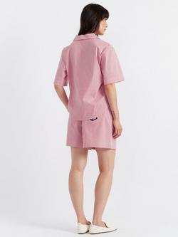 Chinti & Parker Snoopy Stripe Anchor Short Pyjama Set, Red/White - view 2, Red/White