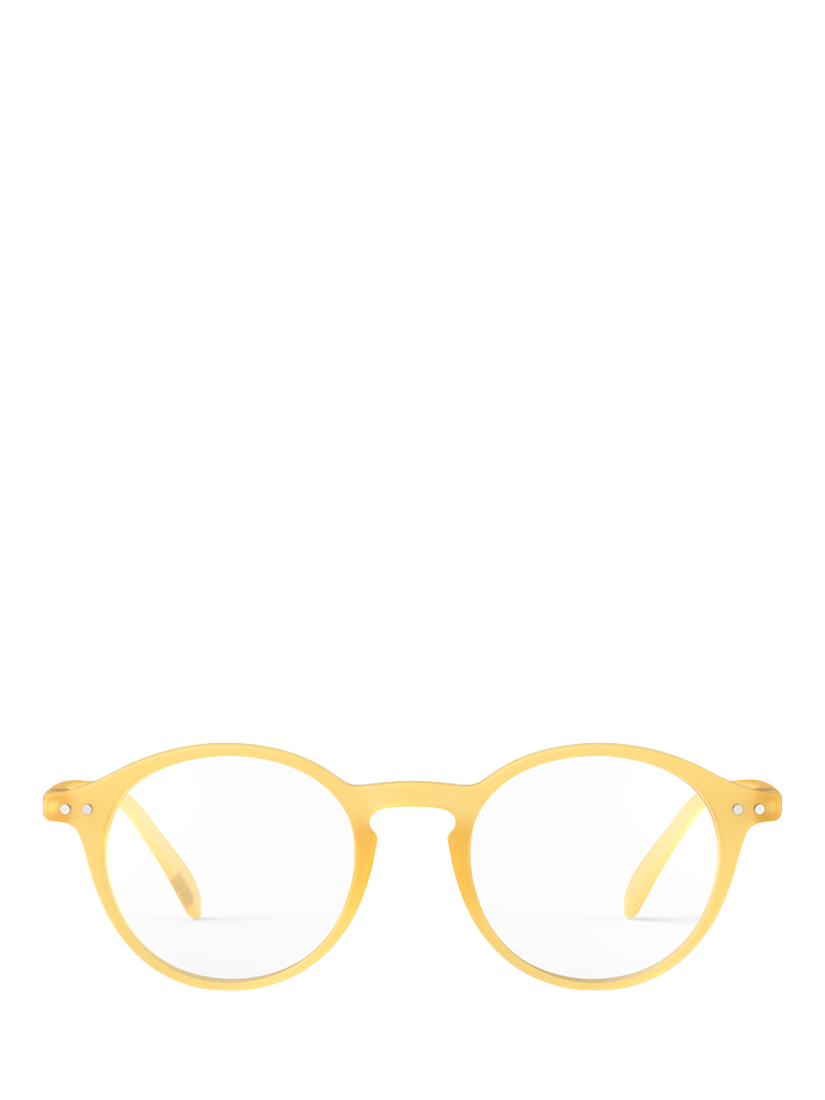 Product image 1 of 5, which shows IZIPIZI Round Reading Glasses, Honey Yellow, 1.5