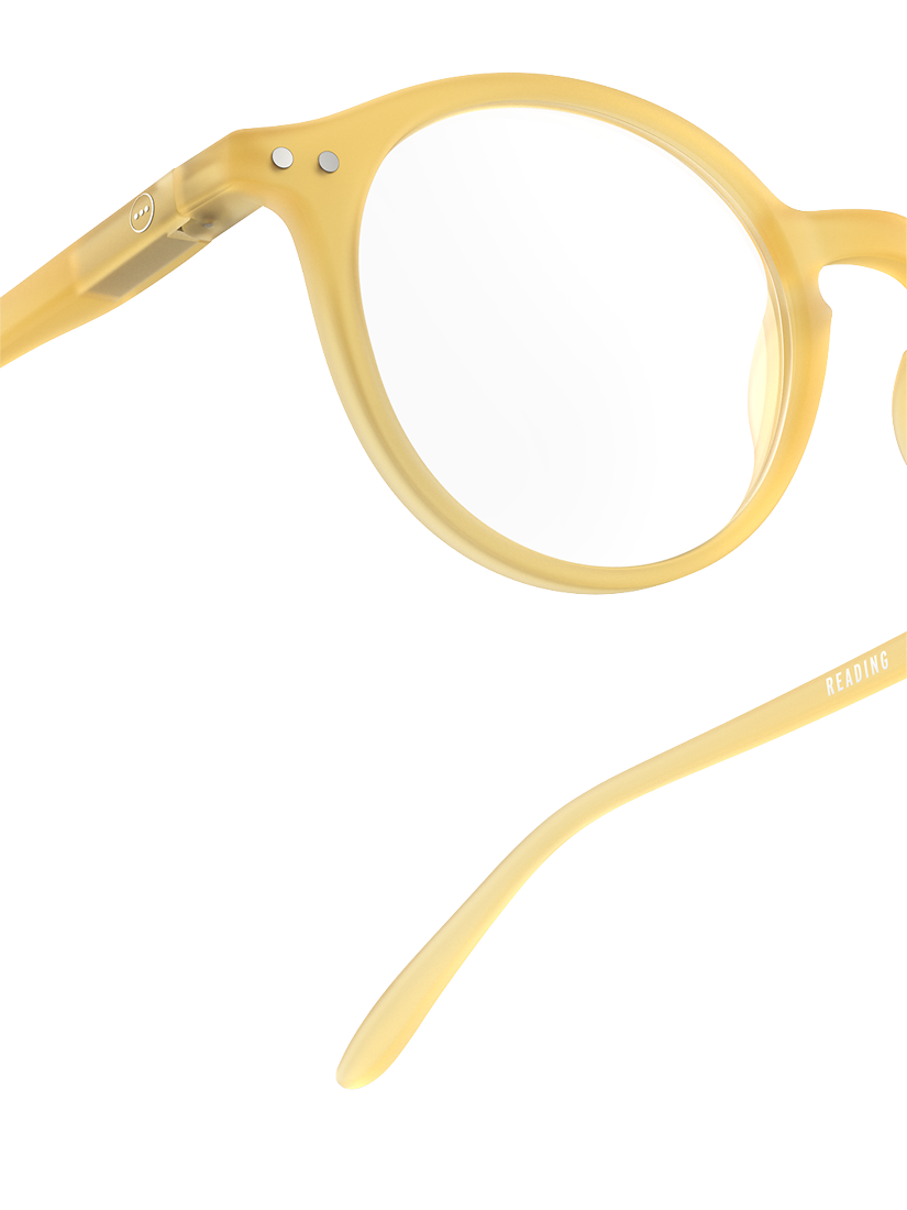 Product image 3 of 5, which shows IZIPIZI Round Reading Glasses, Honey Yellow, 1.5