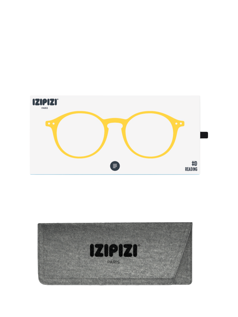 Product image 5 of 5, which shows IZIPIZI Round Reading Glasses, Honey Yellow, 1.5