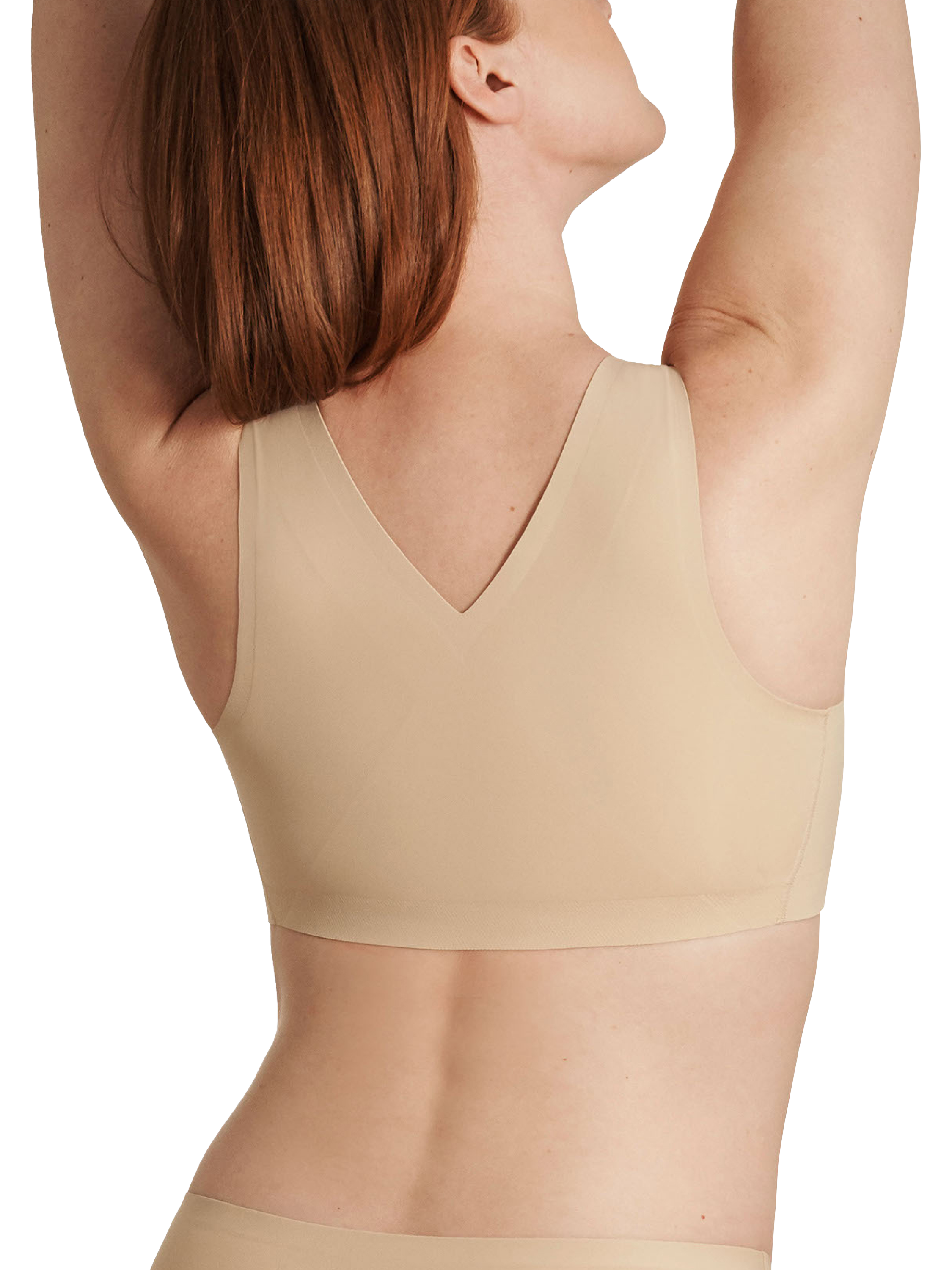 Product image 2 of 9, which shows Evelyn & Bobbie Defy Wire-Free Bra, Sand, S